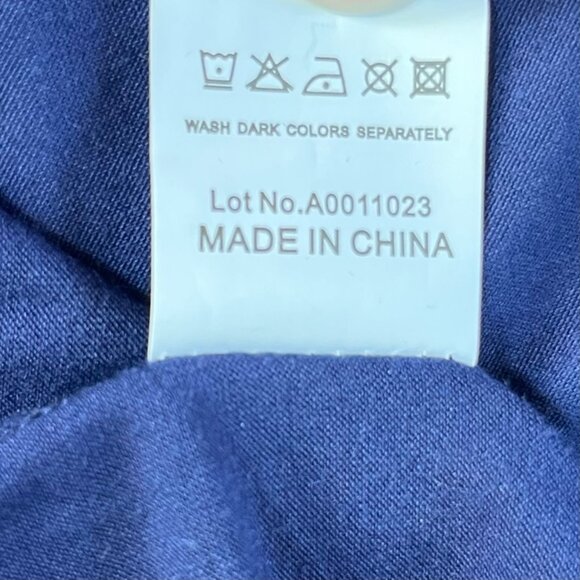 Miholl Vneck Tshirt Womens Large Navy Blue New Pocket Cuffed Sleeves - Picture 8 of 10